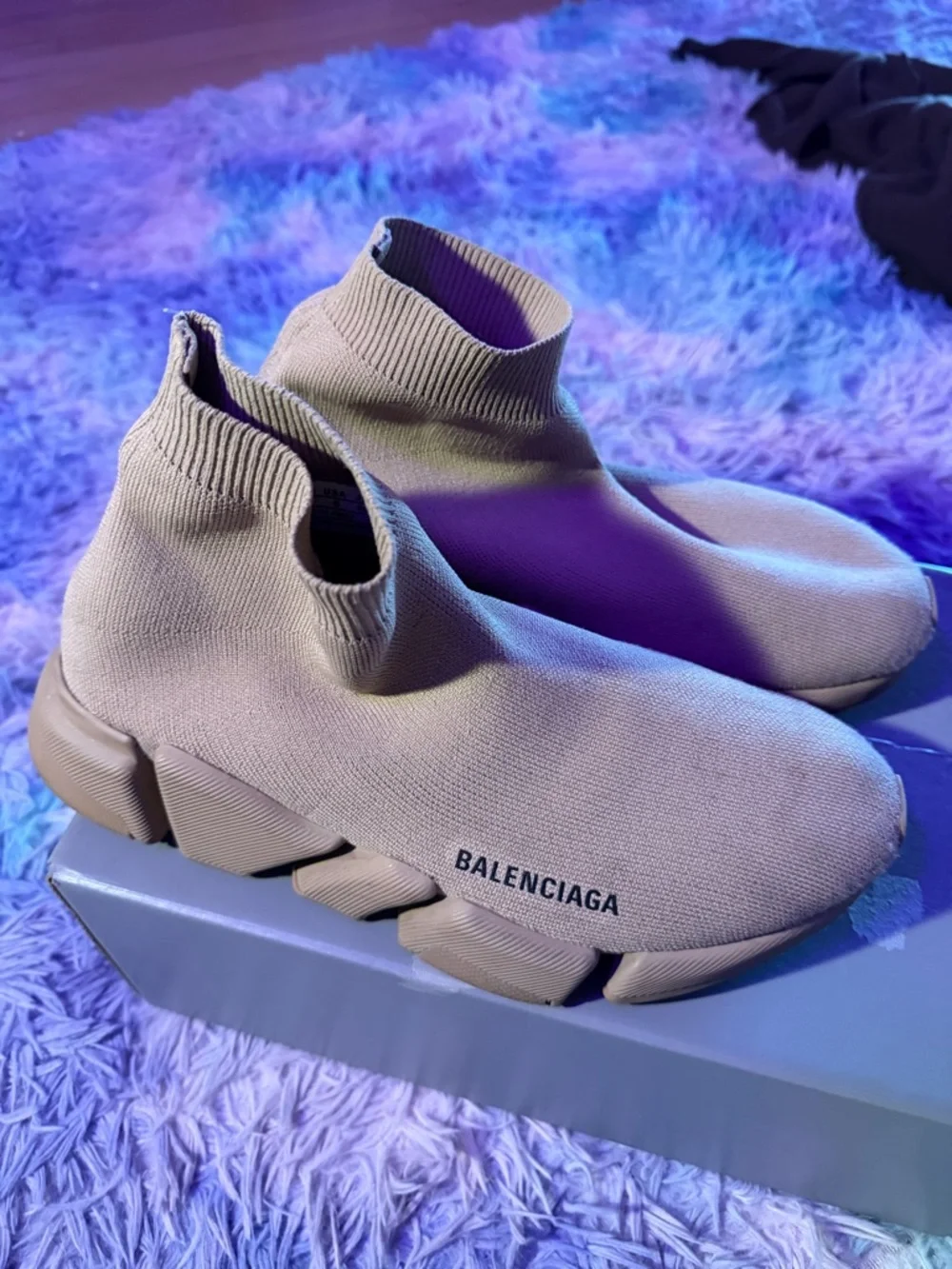 Balenciaga Nude Knit Sock Sneaker - Picture 4 of 5